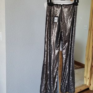 New Nanette Lepore Women's Pasha Sequin Pants Sz 6